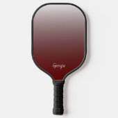 Roter Farbverlauf Monogramm Name oder Initialen hi Pickleball Schläger (Rückseite)