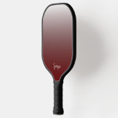 Roter Farbverlauf Monogramm Name oder Initialen hi Pickleball Schläger (Links)