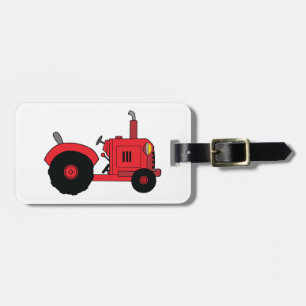 Roter Farmtraktor Fahrzeug Gepäckanhänger