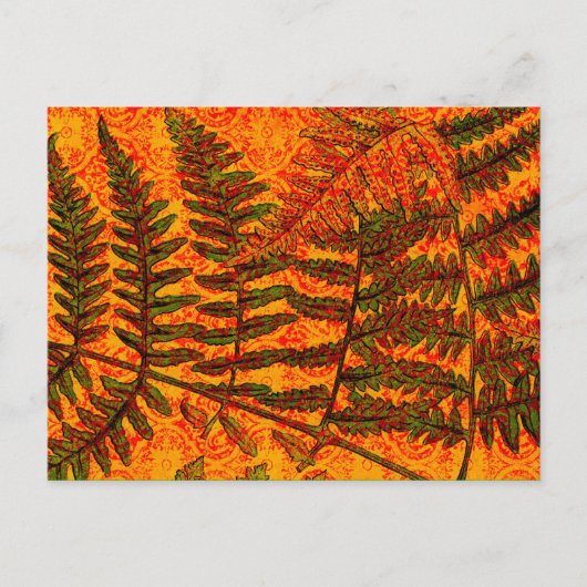 Roter Farn Postkarte (Vorderseite)