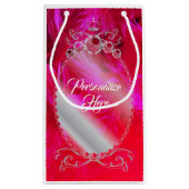 Roter Federboa mit Diamanten-Geschenktasche Kleine Geschenktüte (Rückseite)