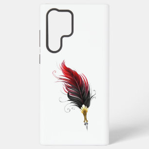 Roter Federhalter mit Goldfeder Samsung Galaxy Hülle