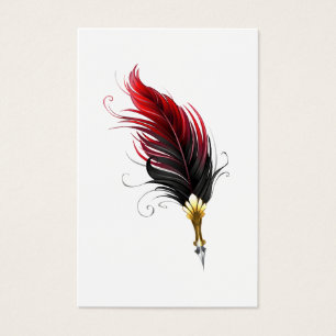 Roter Federhalter mit Goldspitze