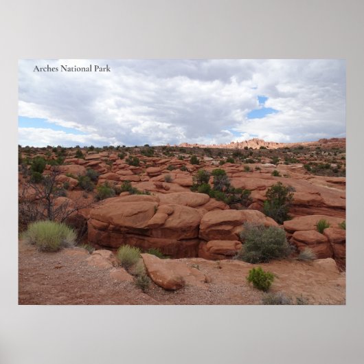 Roter Felsen im Nationalpark Arches Poster (Vorne)