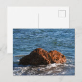 Roter Felsen im Wasser Postkarte (Vorne/Hinten)