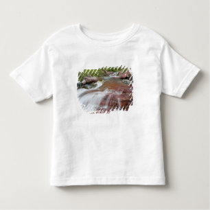 Roter Felsen in Baring Creek im Glacier National Kleinkind T-shirt