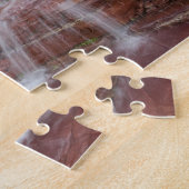Roter Felsen in Baring Creek im Glacier National Puzzle (Seite)