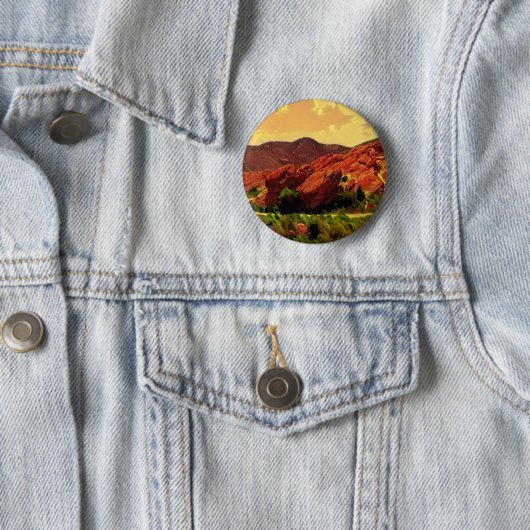 Roter Felsen-Park Denver Colorado Button (Beispiel)