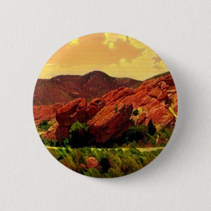 Roter Felsen-Park Denver Colorado Button