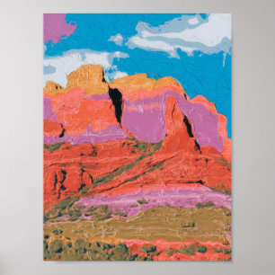 Roter Felsen, Sedona, Arizona, Moderne Kunst Poster