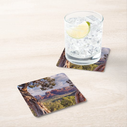 Roter Felsen | Sedona Arizona Rechteckiger Pappuntersetzer (Vor Ort)