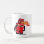 Roter Feuer-atmenroboter Kaffeetasse (Links)