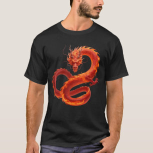 Roter Feuerdrache Art Mythisches Flammendrachend T-Shirt