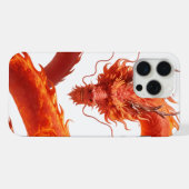 Roter Feuerdrache Kunst | Mythisches Flammendrache iPhone Hülle (Rückseite (Horizontal))
