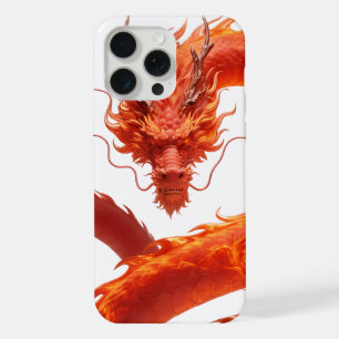 Roter Feuerdrache Kunst Mythisches Flammendrache iPhone 15 Pro Max Hülle