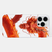 Roter Feuerdrache Kunst | Mythisches Flammendrache iPhone Hülle (Rückseite (Horizontal))