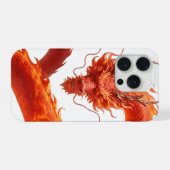 Roter Feuerdrache Kunst | Mythisches Flammendrache iPhone Hülle (Rückseite (Horizontal))