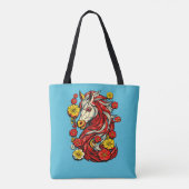 Roter Feuerpferd – Chinesischer Zodiak 2026 Tasche (Rückseite)
