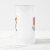 roter feuerspeiender Drache Mattglas Bierglas (Mittel)