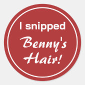 Roter Feuerwehrwagen-Upsherd Geburtstag Runder Aufkleber (Vorderseite)