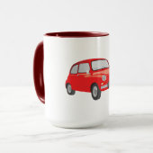 Roter Fiat 500 Tasse (Vorderseite Links)