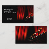 Roter Film-Vorhang-Schindel-Direktor Visitenkarte (Vorne/Hinten)