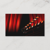 Roter Film-Vorhang-Schindel-Direktor Visitenkarte (Rückseite)