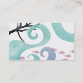 Roter Fisch Blaue Wellen Metallischer Finish Plati Visitenkarte (Rückseite)