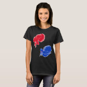 Roter Fisch, blauer Fisch T-Shirt (Vorne ganz)