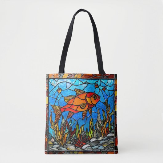 Roter Fisch-Farbglas Tasche (Vorderseite)