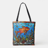 Roter Fisch-Farbglas Tasche (Rückseite)