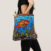 Roter Fisch-Farbglas Tasche (Von Nahem)