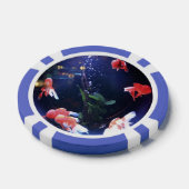 Roter Fisch in Glasfischschüssel Pokerchips (Einzeln)