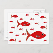 Roter Fisch Postkarte (Vorne/Hinten)