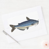 Roter Fisch Rechteckiger Aufkleber (Umschlag)