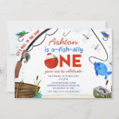 Roter Fischfang Ofishala 1. Geburtstag Einladung (Vorderseite)