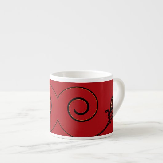 Roter Flair Espresso Tasse (Vorderseite Rechts)