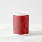 Roter Flair Knochenerkrankung Tasse (Vorderseite)