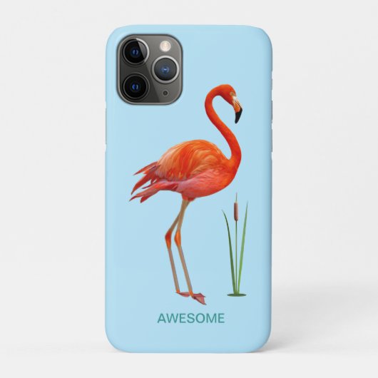 Roter Flamingo auf hellblau Case-Mate iPhone Hülle (Rückseite)