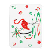 Roter Flamingo-flexibler Magnet horizontal (Vertikal)