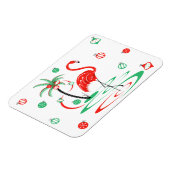 Roter Flamingo-flexibler Magnet horizontal (Linke Seite)