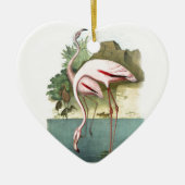 Roter Flamingo Keramikornament (Vorne)