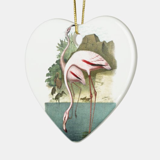 Roter Flamingo Keramikornament (Links)