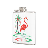 Roter Flamingo-Kolben Flachmann (Links)