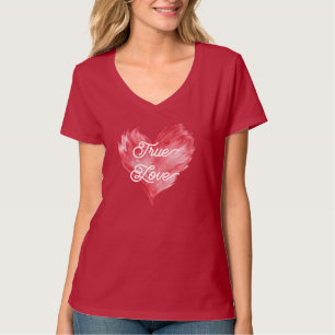 Roter Flammenherz Liebe T-Shirt