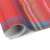 Roter Flanell-Druck Geschenkpapier (Rolleneckpunkt)