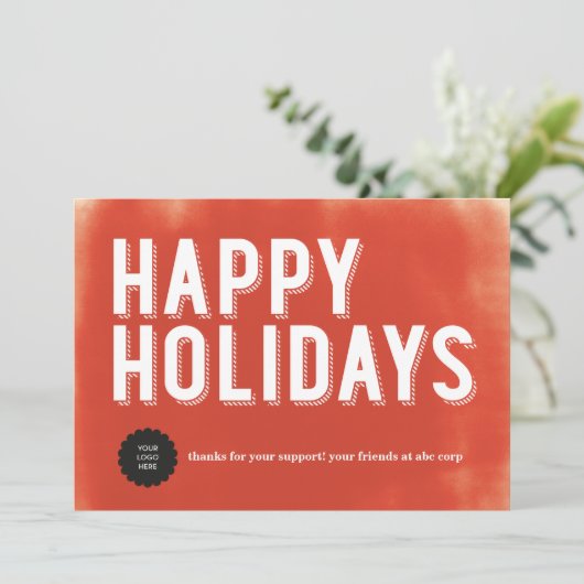 Roter Flat für Feiertage Einladung (Stehend Vorderseite)