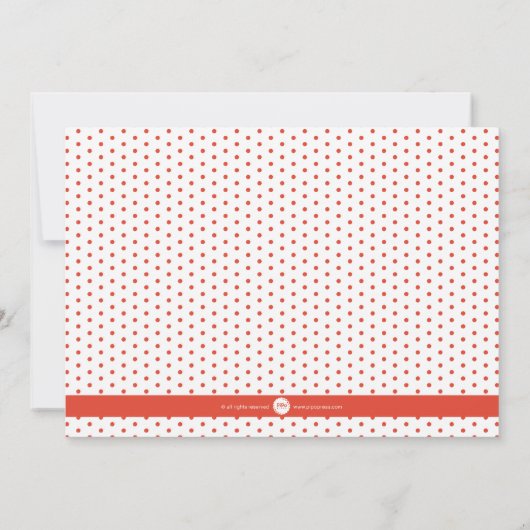 Roter Flat für Feiertage Einladung (Rückseite)