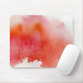 Roter Fleck, abstrakte handgemalte Aquarellmalerei Mousepad (Mit Mouse)