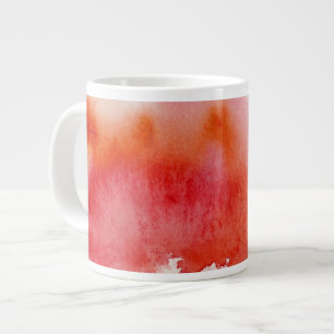 Roter Fleck, abstrakte Wasserfarbe Jumbo-Tasse